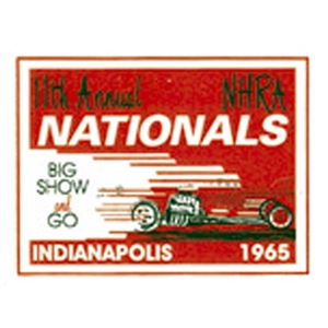 1965 NHRA INDIANAPOLIS NATIONALS STICKER