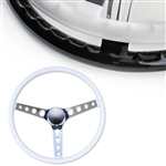 MOONEYES ORIGINAL "Finger Grip" Steering Wheel 15" White (Vinyl Grip) MOONEYES ORIGINAL "Finger Grip" Steering Wheel 15" White (Vinyl Grip)
