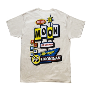 Hoonigan x MOONEYES MOON MOTEL Short Sleeve T-shirt Natural