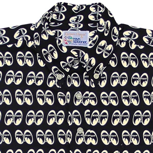 Reyn Spooner x Moon Equipped Pullover/Button Down Shirt (Black version)